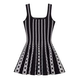 Jacquard Knitted Mini Dress