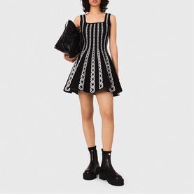 Jacquard Knitted Mini Dress