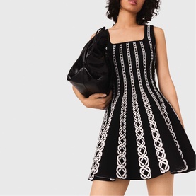 Jacquard Knitted Mini Dress