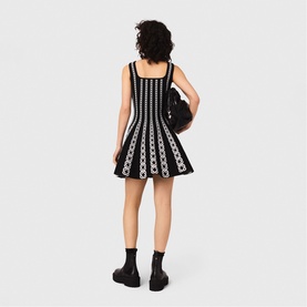 Jacquard Knitted Mini Dress