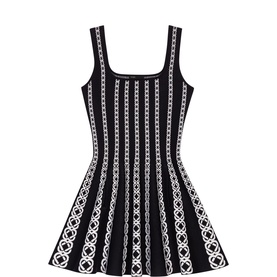 Jacquard Knitted Mini Dress