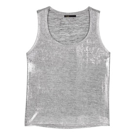 Lam&eacute; Knitted Tank Top