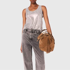 Lam&eacute; Knitted Tank Top