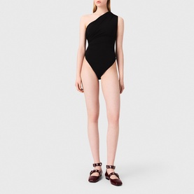 Asymmetric Off The Shoulder Bodysuit