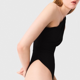Asymmetric Off The Shoulder Bodysuit