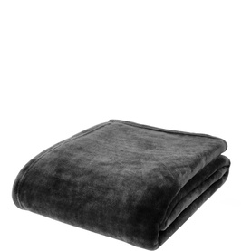 Raschel Velvet Throw Black
