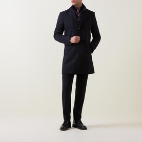 Hyde-Bib-Twill Single Breasted Coat