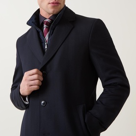 Hyde-Bib-Twill Single Breasted Coat