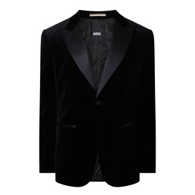 Hutson Single-Breasted Velvet Tuxedo Jacket