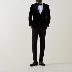 Hutson Single-Breasted Velvet Tuxedo Jacket