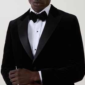 Hutson Single-Breasted Velvet Tuxedo Jacket