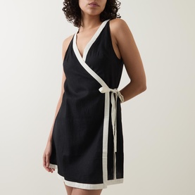 Bound Mini Wrap Dress