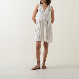 Ladder Striped Mini Dress