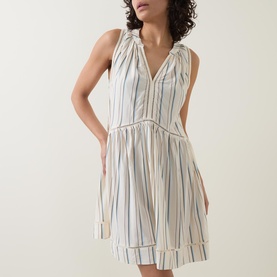 Ladder Striped Mini Dress