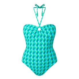 Sorrento Bandeau Printed Swimsuit