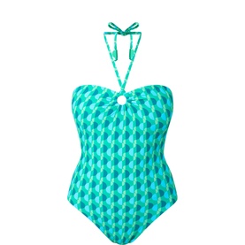 Sorrento Bandeau Printed Swimsuit