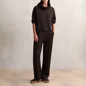 Jemma Premium Interlock Wide Leg Sweatpants