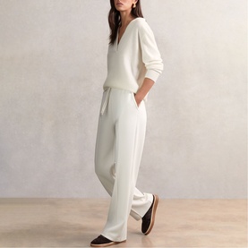Jemma Interlock Wide Leg Sweat Pants