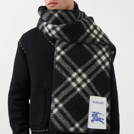Check Narrow Scarf