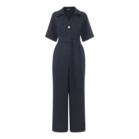 Belted Cropped Jumpsuit