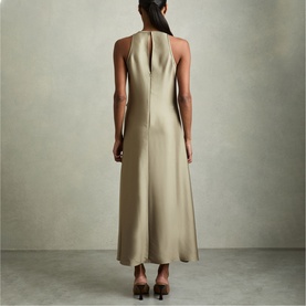 Micah Draped Tuck Flared Dress