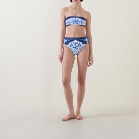 Porcelain Garden Bandeau Bikini Top