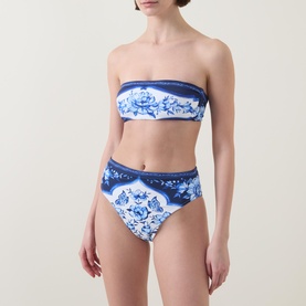 Porcelain Garden Bandeau Bikini Top