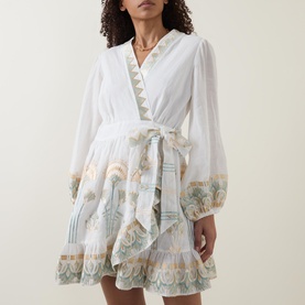 Papyrus Embroidered Belted Mini Dress