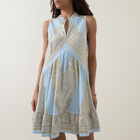 Triangle Embroidered Mini Dress