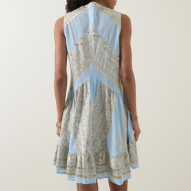 Triangle Embroidered Mini Dress