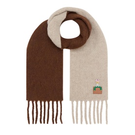 Colour-Block Tassel Scarf