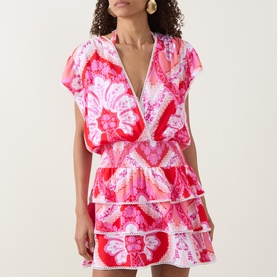 Jess Plunge Frill Mini Dress