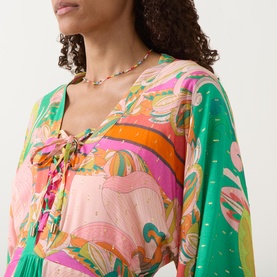 Natalie Carnation Kaftan Dress