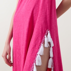 Tassel Slit Beach Dress
