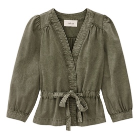 Olavina Denim Wrap Top