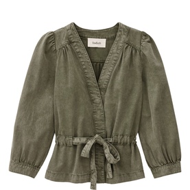 Olavina Denim Wrap Top