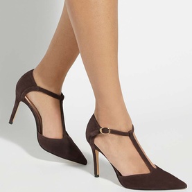 Castered Pointed Toe Stiletto Pumps