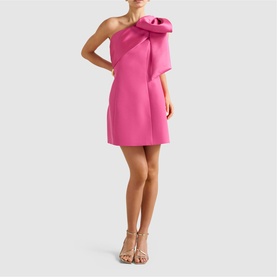 Holly Asymmetrical Bow Mini Dress
