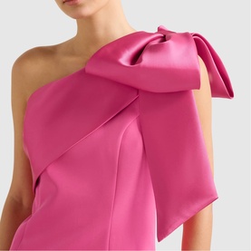 Holly Asymmetrical Bow Mini Dress