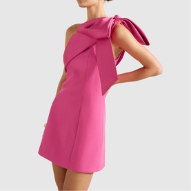 Holly Asymmetrical Bow Mini Dress