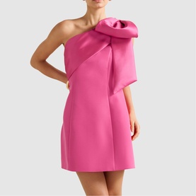 Holly Asymmetrical Bow Mini Dress