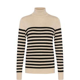 Lizza Striped Turtleneck Sweater