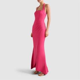 Willow Halter Wrap Gown