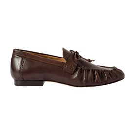 Imogen Ruched Leather Loafers