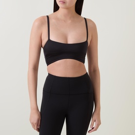 Satin Spaghetti-Strap Yoga Bra