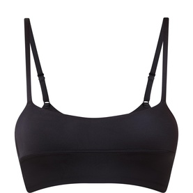 Satin Spaghetti-Strap Yoga Bra