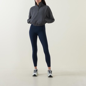 Scuba Cropped Half-Zip Waffle Sweatshirt