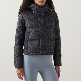 Wunder Puff Leopard Cropped Jacket