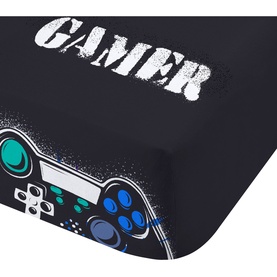 Game Over Fitted Sheet Black