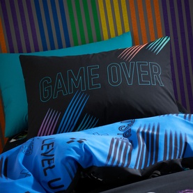 Game Over Duvet Set Black